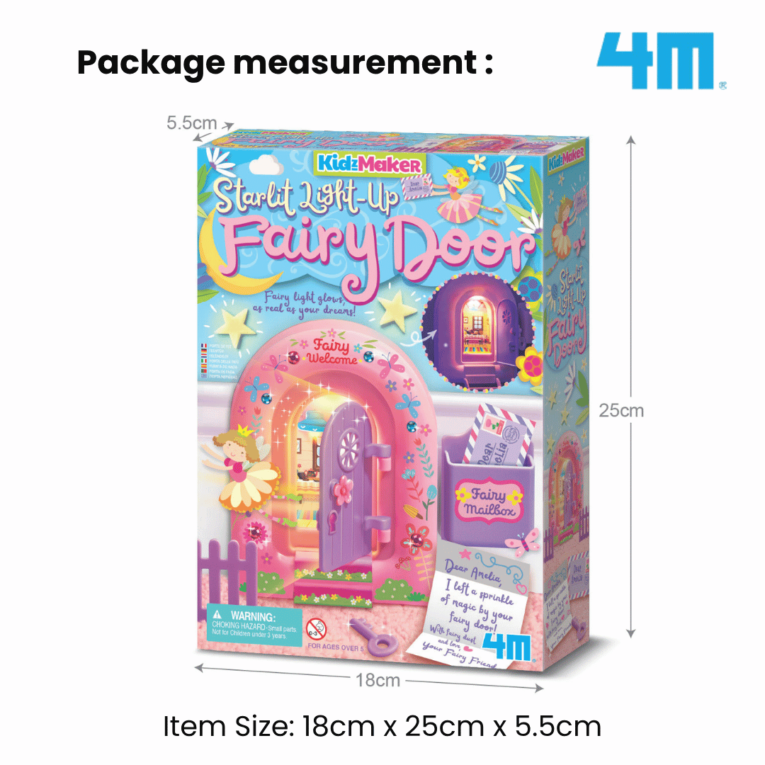 [NEW ARRIVAL] 4M KidzMaker / Starlit Light-Up Fairy Door - STEAM Education Toys