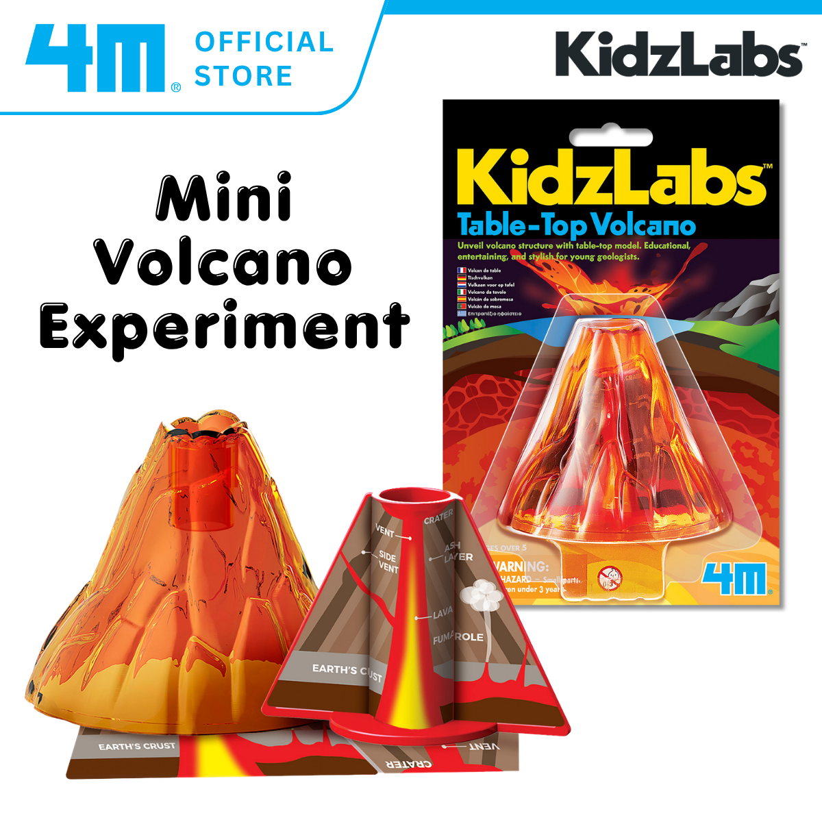 [NEW ARRIVAL] 4M Mini KidzLabs / Table-Top Volcano - STEAM Education Toys