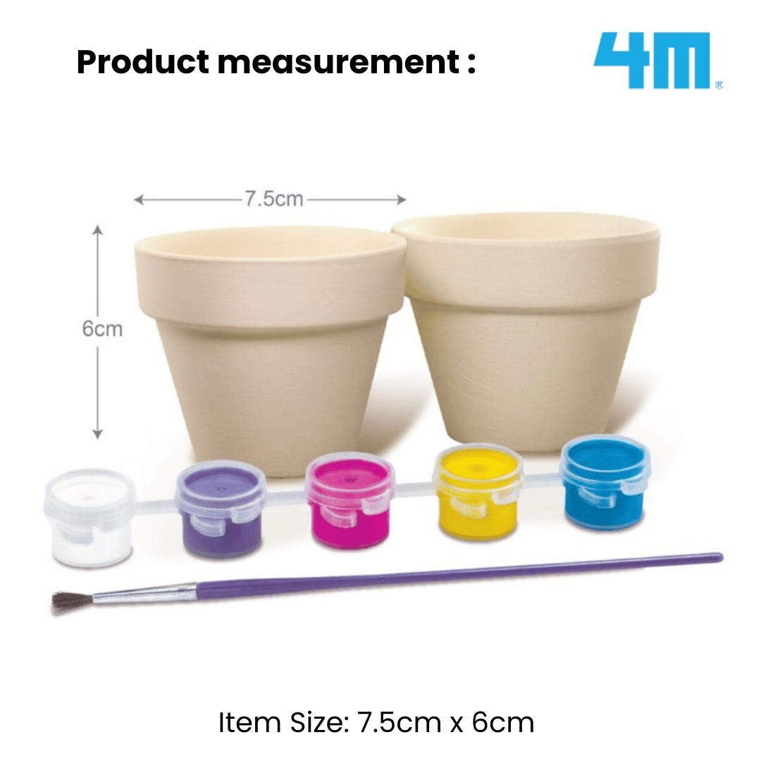 4M Steam Education Toys - KidzMaker / Paint Your Own Terracotta Flower Pots