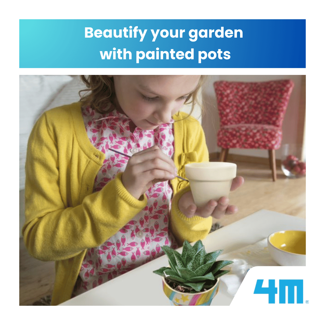 4M Steam Education Toys - KidzMaker / Paint Your Own Terracotta Flower Pots