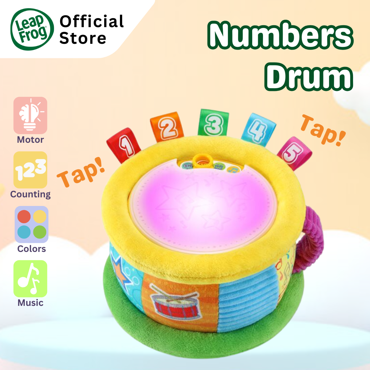 LeapFrog Learn & Groove Thumpin Numbers Drum