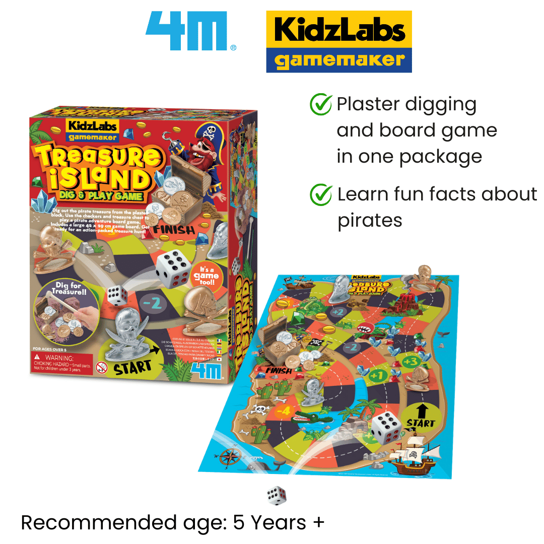 4M Steam Education Toys - KidzLabs Gamemaker / Treasure Island Dig & Play Game