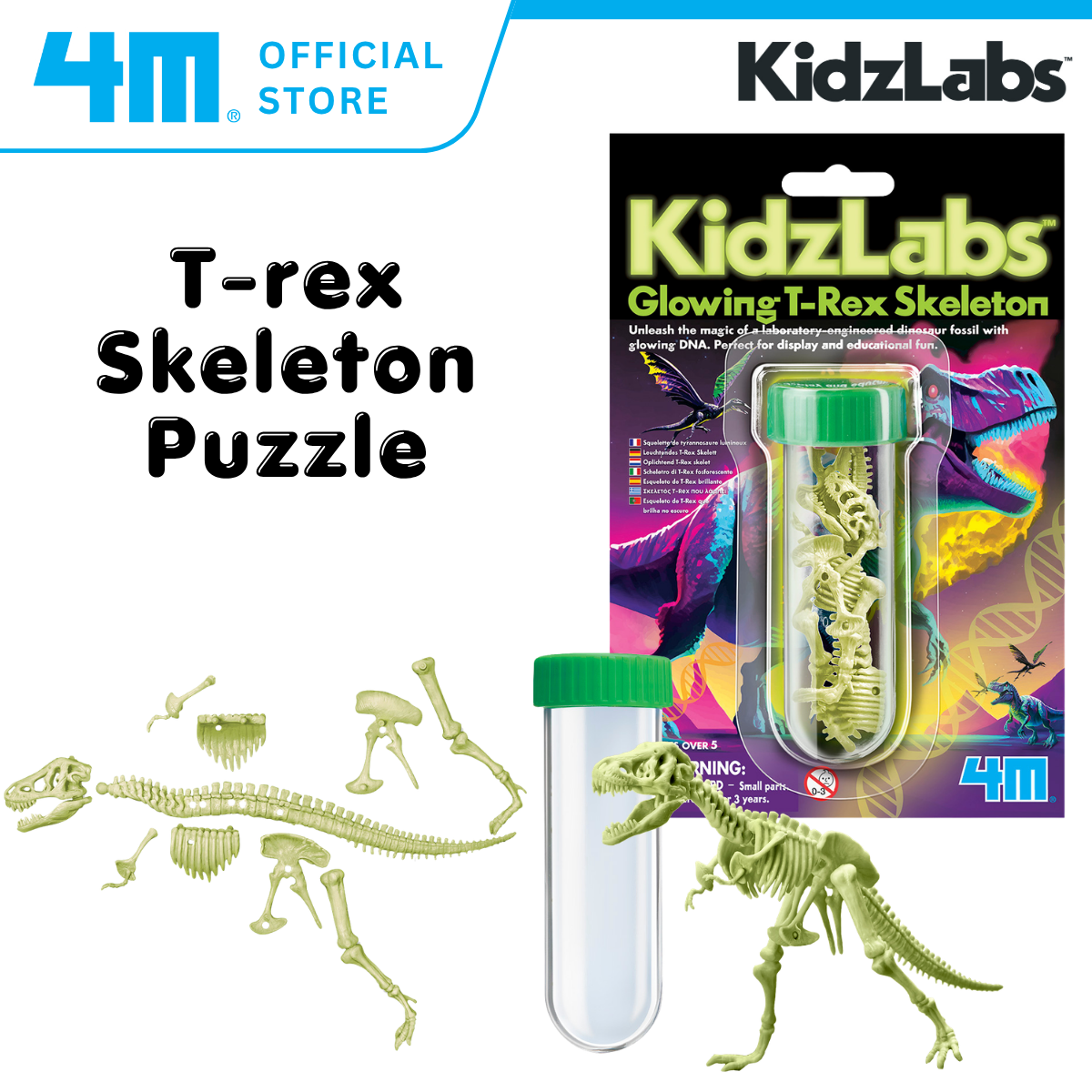 [NEW ARRIVAL] 4M Mini KidzLabs / Glow T-Rex Skeleton - STEAM Education Toys