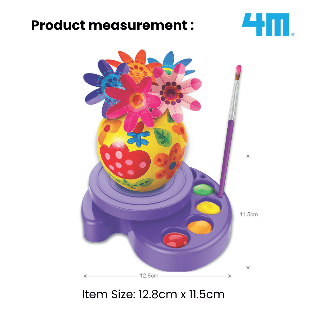 [NEW ARRIVAL] 4M KidzMaker / Twirl & Paint Mini Vase - STEAM Education Toys