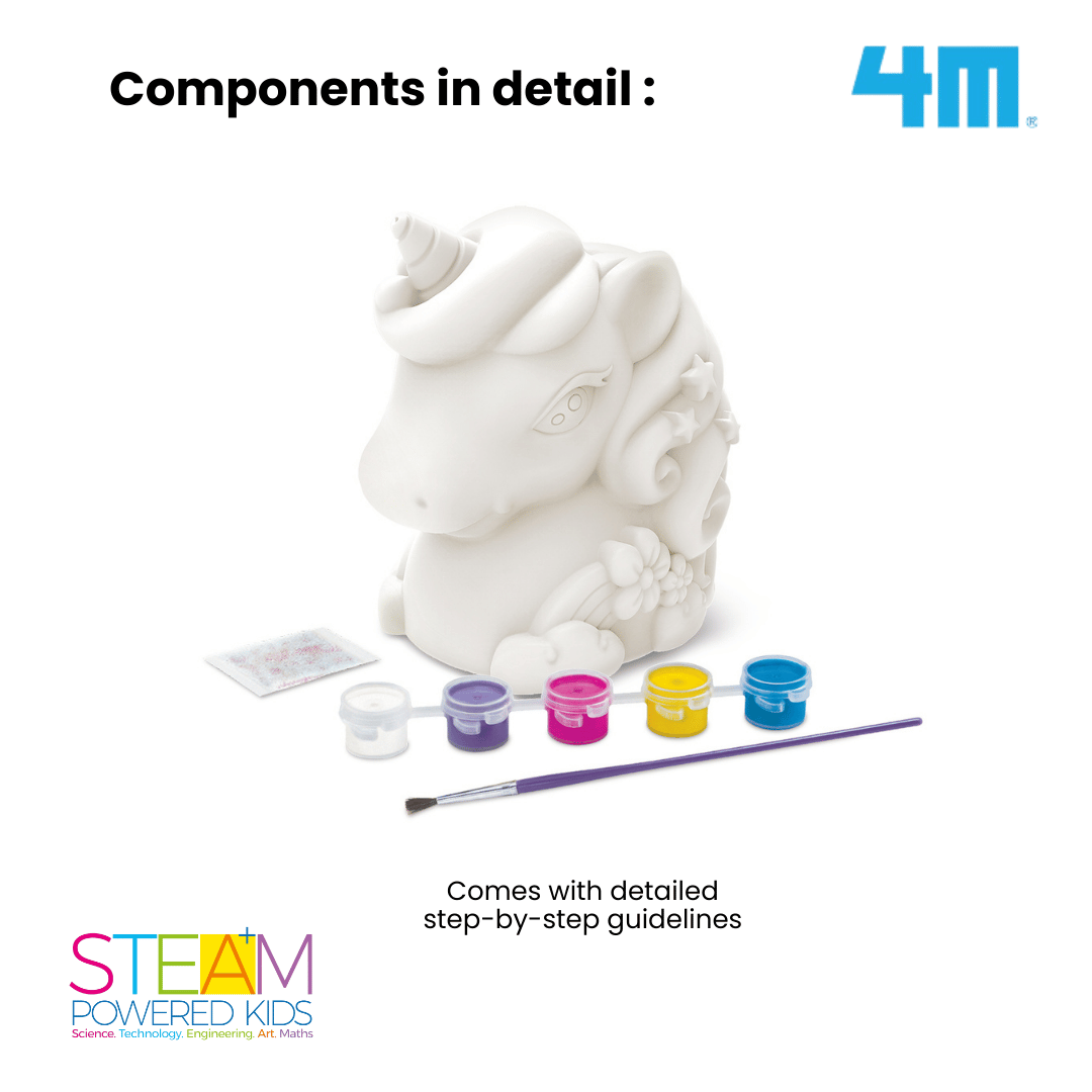 4M KidzMaker / Paint Your Own Mini Glitter Unicorn Bank