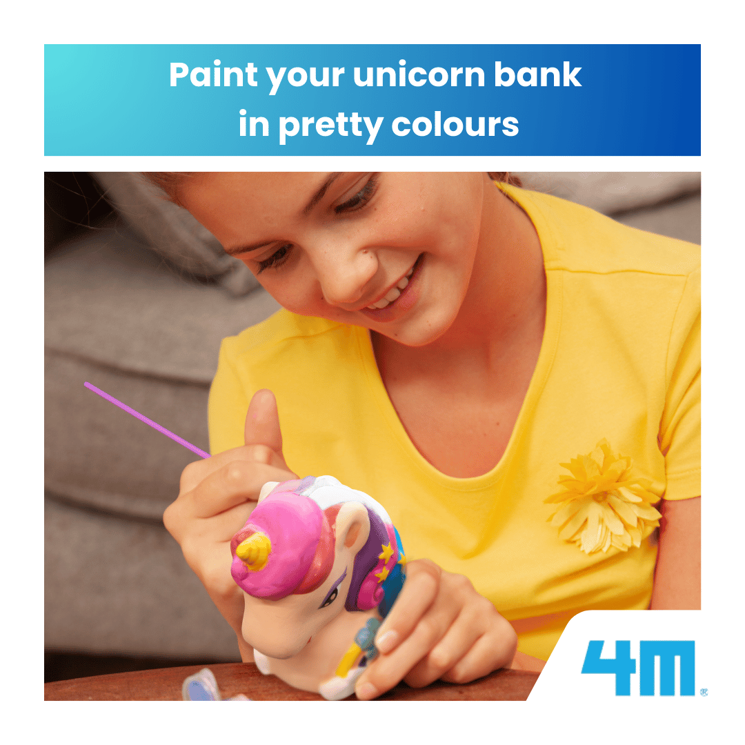 4M KidzMaker / Paint Your Own Mini Glitter Unicorn Bank