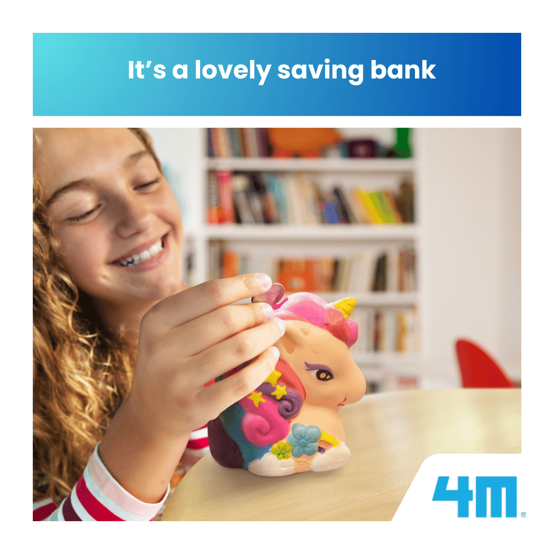 4M KidzMaker / Paint Your Own Mini Glitter Unicorn Bank