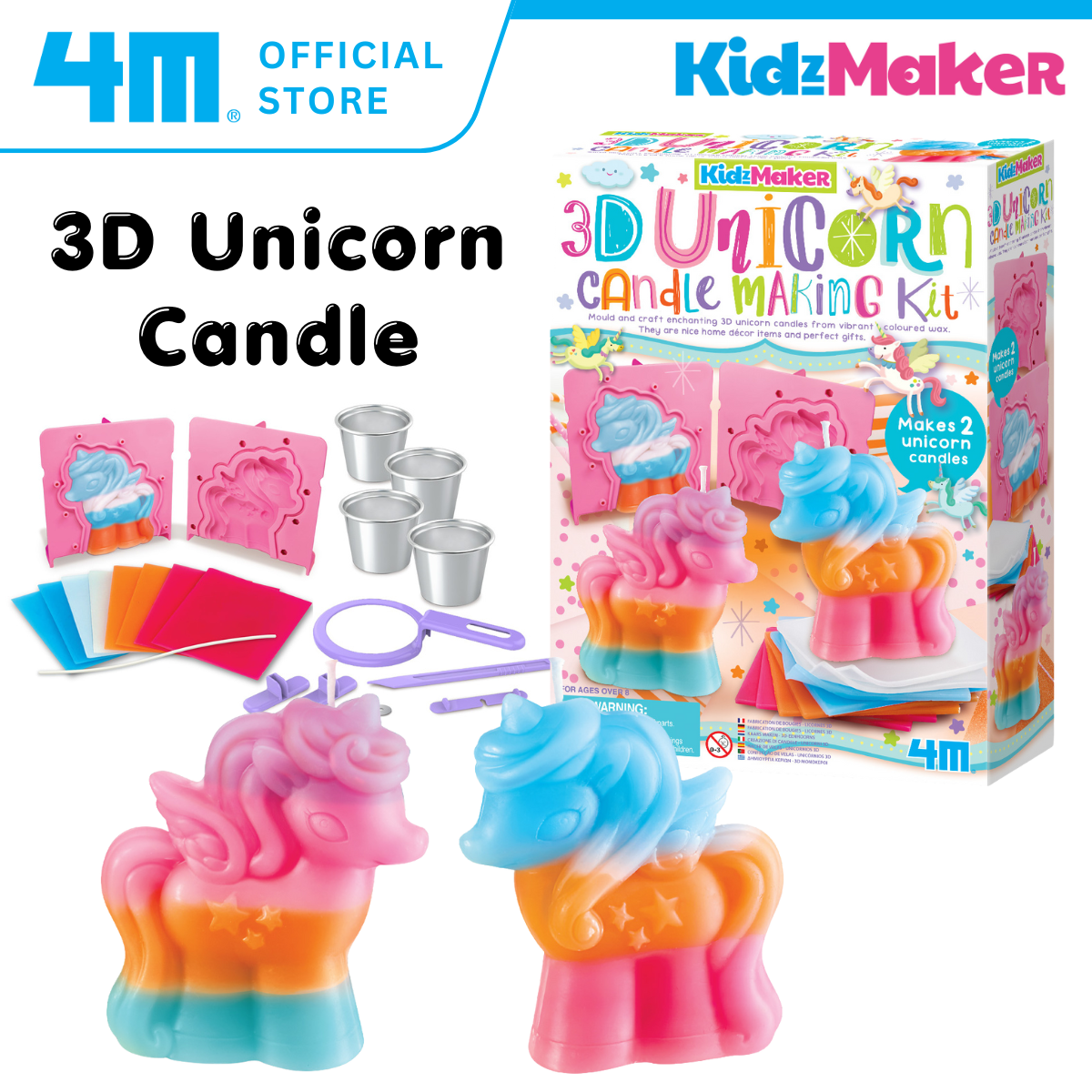 4M KidzMaker / 3D Unicorn Candle Making Kit