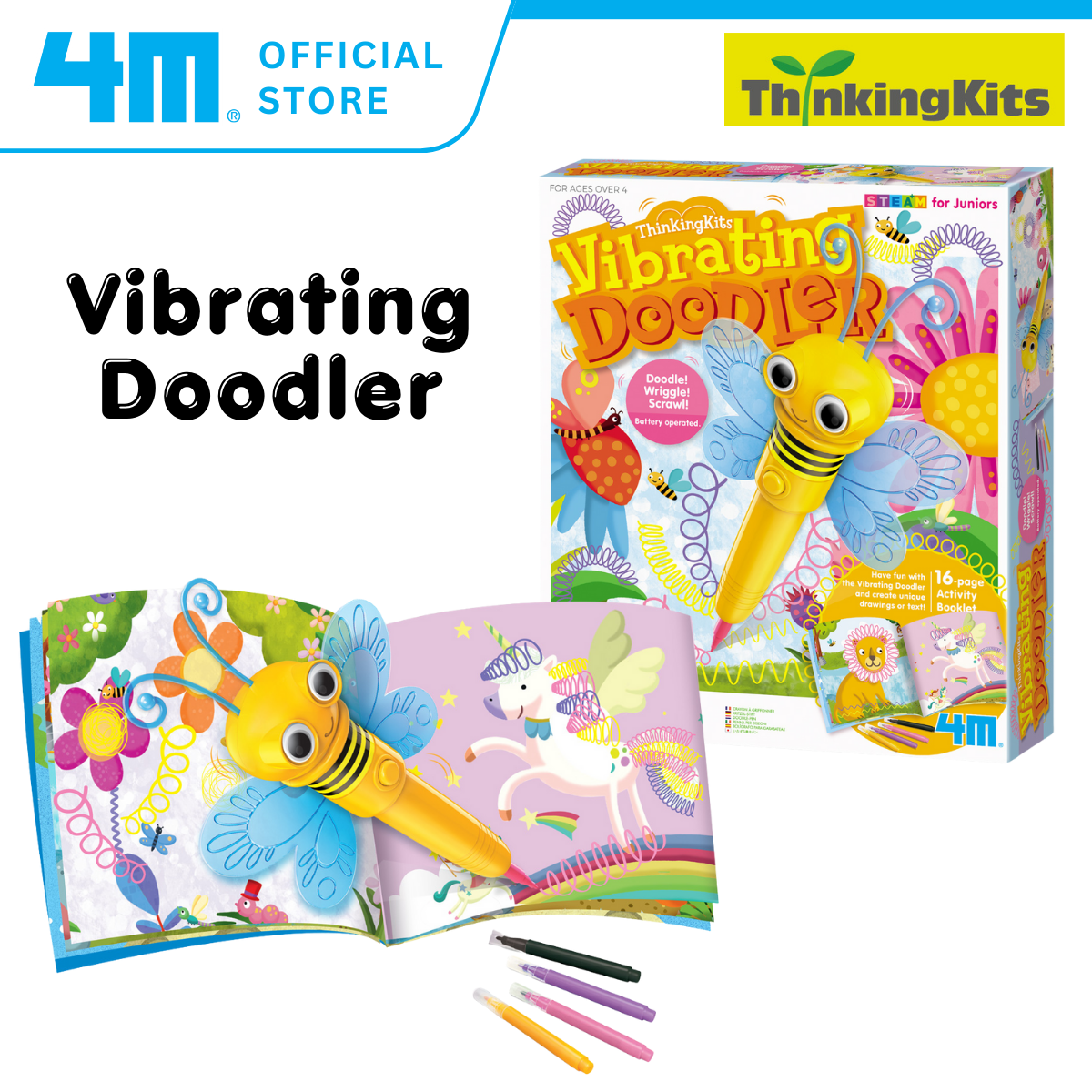 4M Steam Education Toys - ThinkingKits / Vibrating Doodler