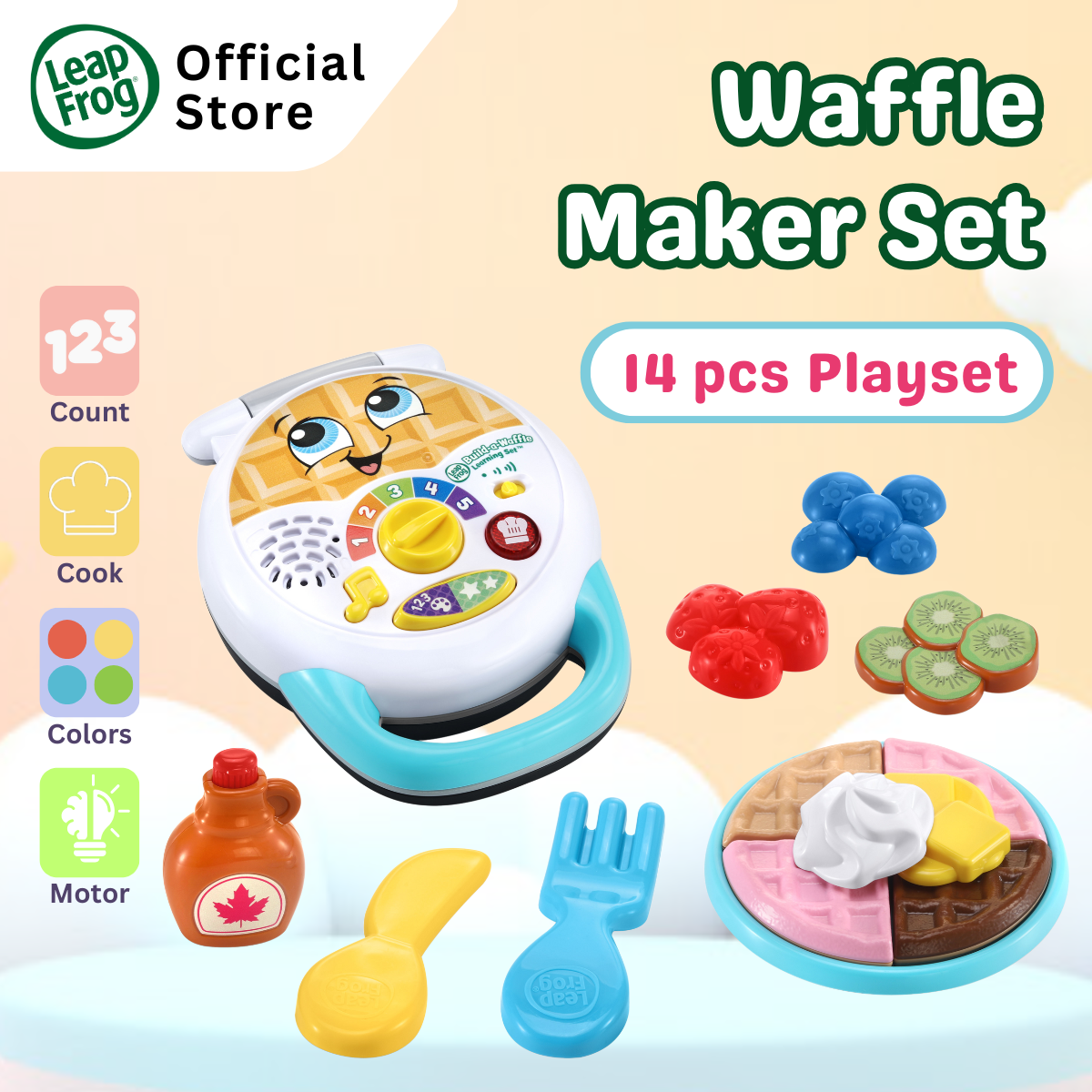 LeapFrog Build-a-Waffle Pretend Play Learning Set