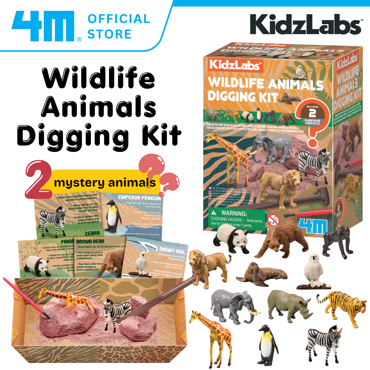 4M KidzLabs / Wildlife Animals Digging Kit