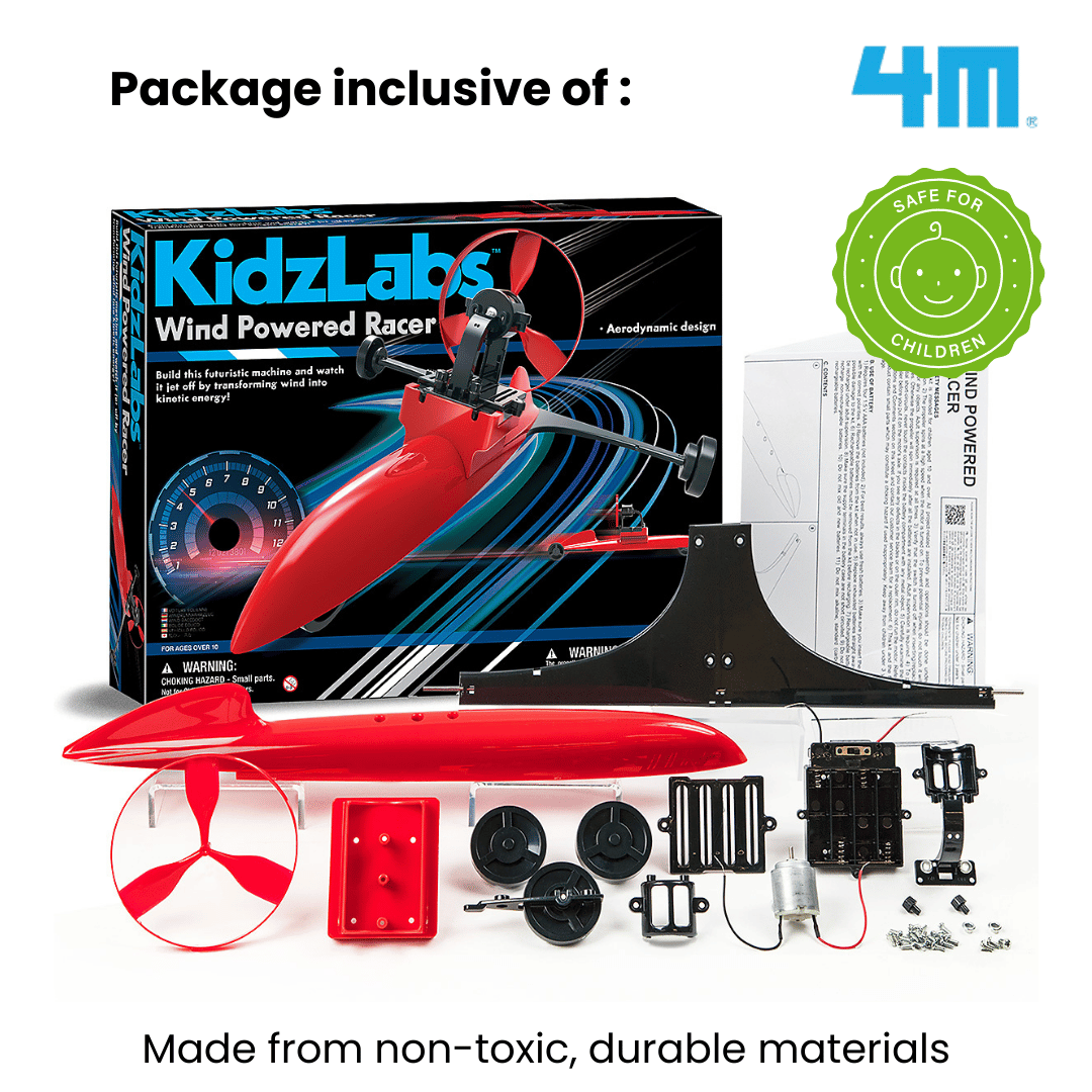 4M Steam Education Toys - KidzLabs / Wind Powered Racer