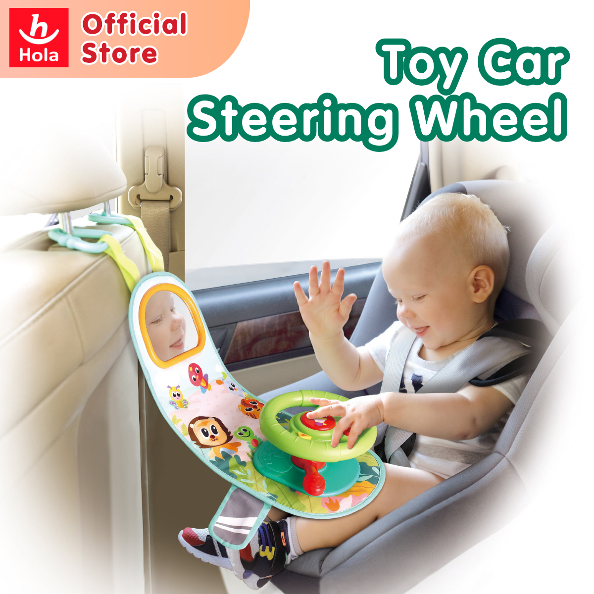 Hola Car Steering Wheel with Mirror