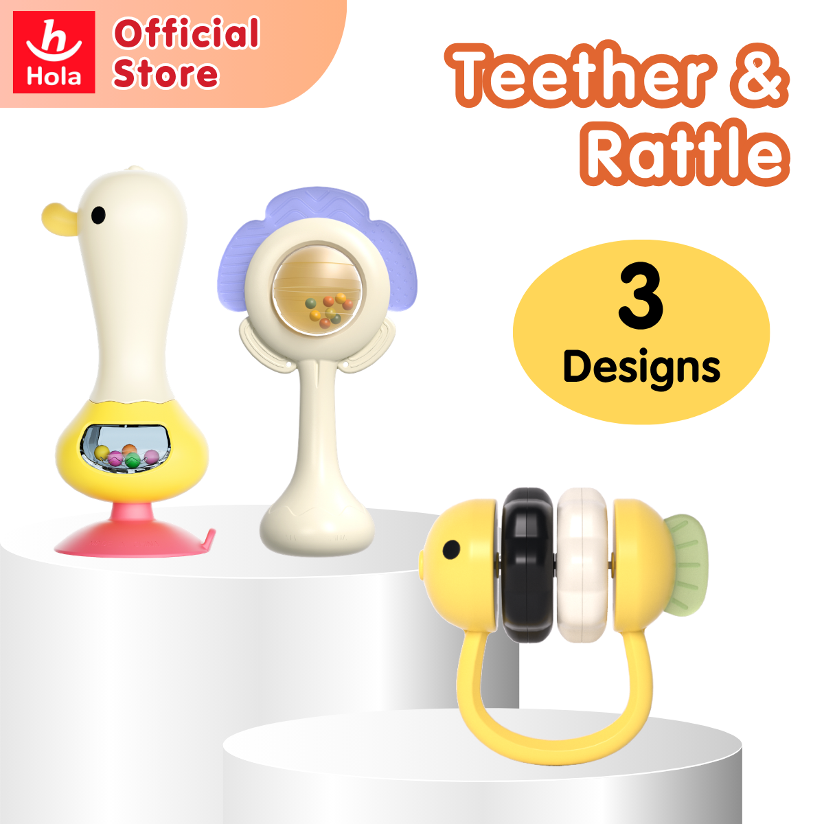 [NEW ARRIVAL] Hola Clownfish/Duck/Bee Rattles & Teethers