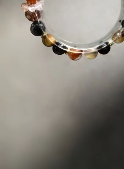 Mysterious Radiance Attracts Wealth · Black-Gold Energy Career Crystal Bracelet, Golden Tiger's Eye & Black Super Seven Luck-Boosting Bracelet