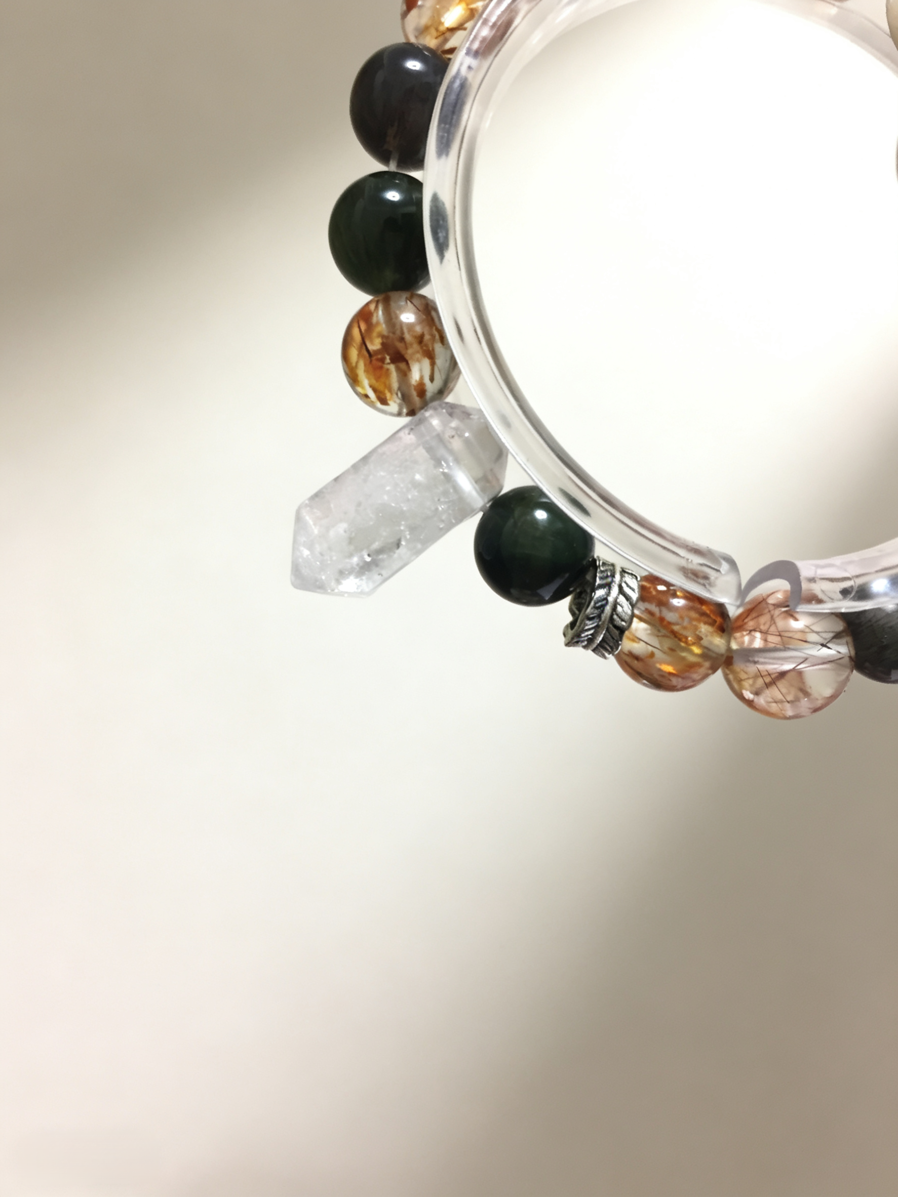 Super Seven High-Energy Multi-Crystal Protection Bracelet - Super Seven Cube & Tiger Eye Peace Bracelet 