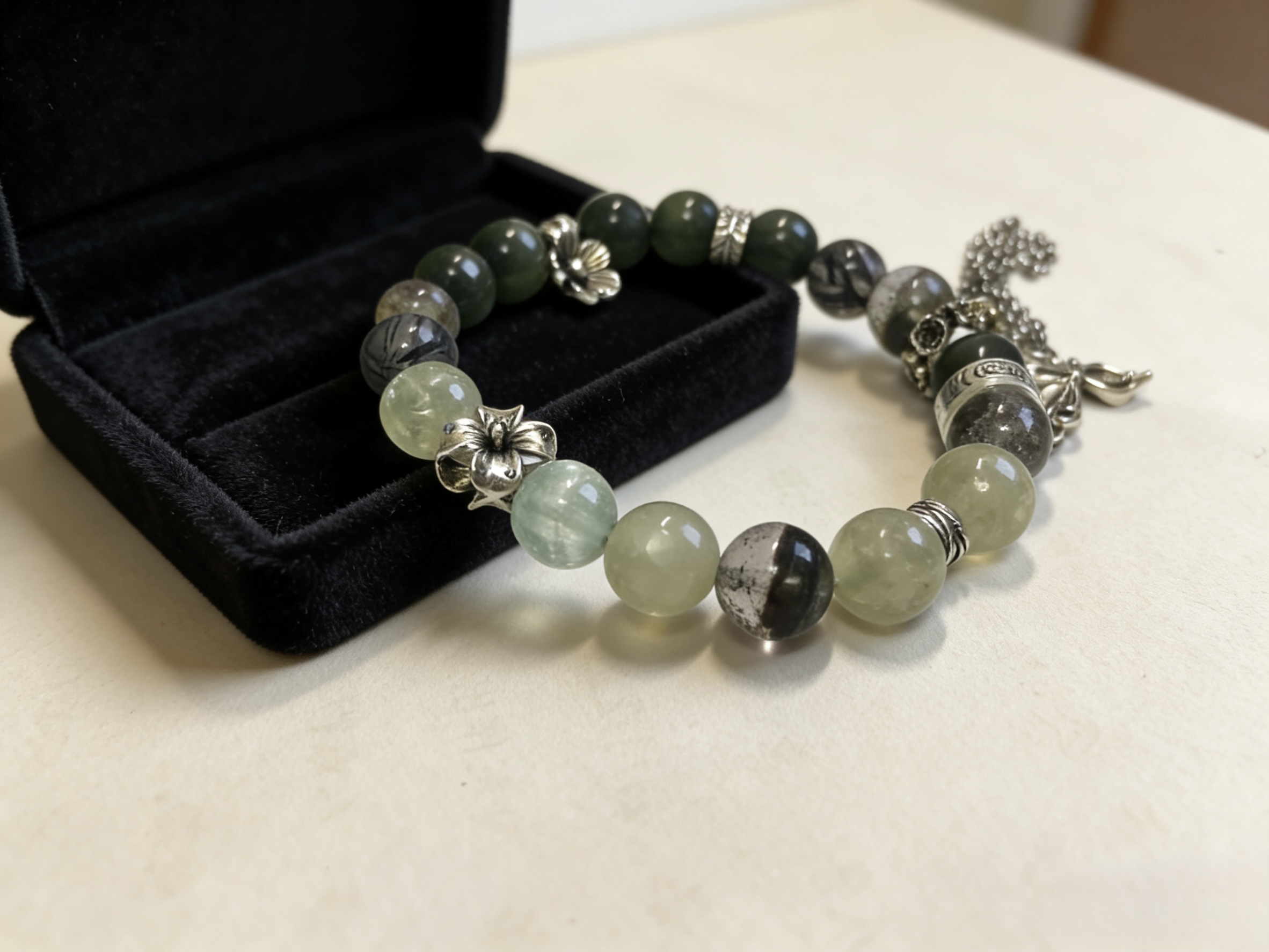 Five Elements Wood · Qing Xu Natural Crystal Bracelet of Wood Element