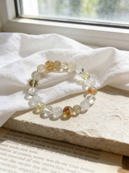 Zodiac Monkey・Yang Metal Blessing-Gathering Crystal Bracelet - Intelligent Destiny for Auspiciousness and Wealth Gathering, Natural Crystal Bracelet