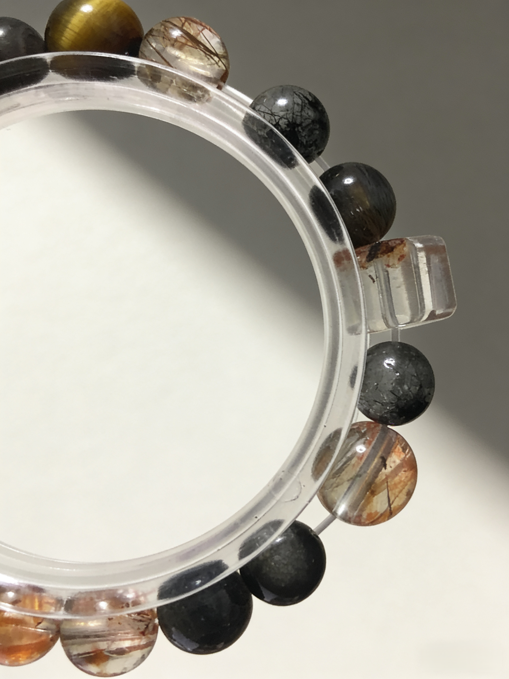 Super Seven High-Energy Multi-Crystal Protection Bracelet - Super Seven Cube & Tiger Eye Peace Bracelet 