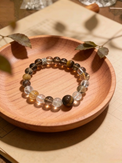 Zodiac Ox · Yin Earth Blessing-Gathering Crystal Bracelet - Exclusive to Steady Destiny for Auspiciousness and Blessing Accumulation, Natural Crystal Bracelet
