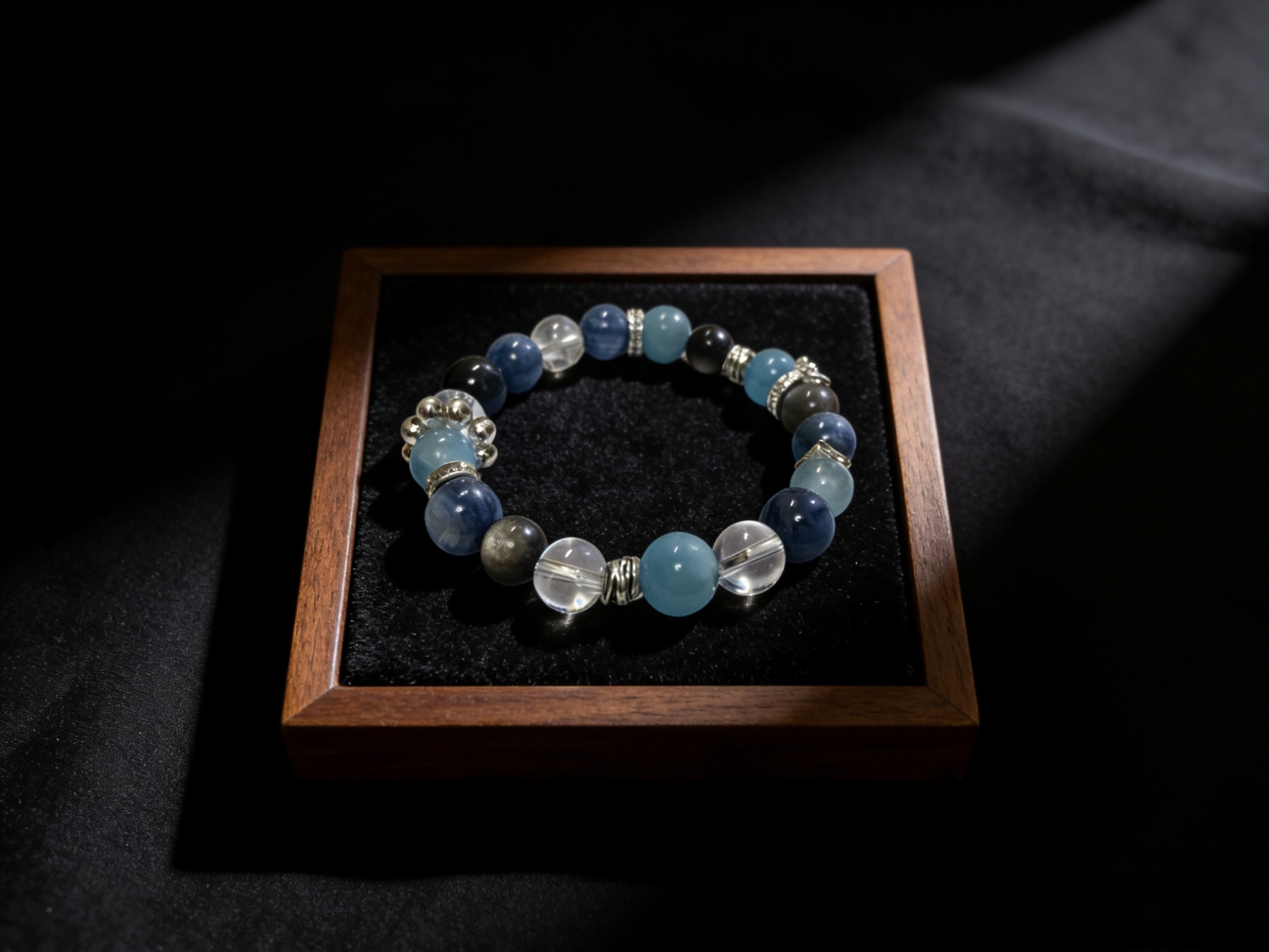 Five Elements Water · Lan Che Natural Crystal Bracelet of Water Element