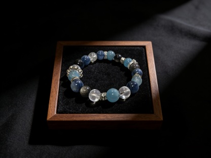 Five Elements Water · Lan Che Natural Crystal Bracelet of Water Element