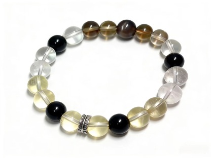 Zodiac Rooster・Golden Luck Auspicious-Starting Crystal String - Exclusive to Yang Metal Destiny for Progressive Wealth Generation, Natural Crystal Bracelet