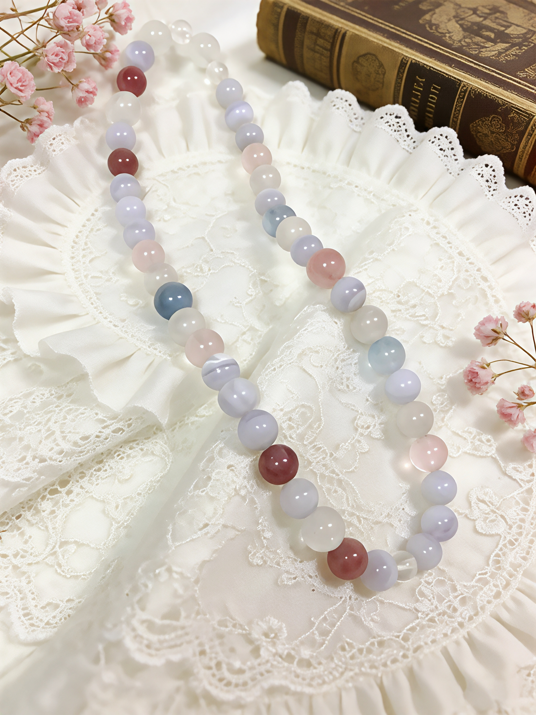Icy Dew Clarity · Clear Quartz & Silky Fluorite Summer Limited-Edition Bracelet