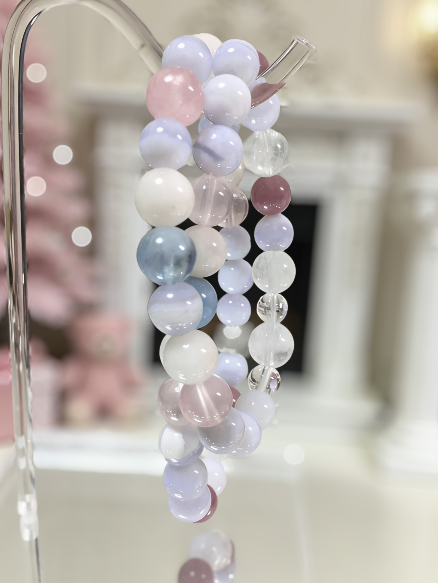 Icy Dew Clarity · Clear Quartz & Silky Fluorite Summer Limited-Edition Bracelet