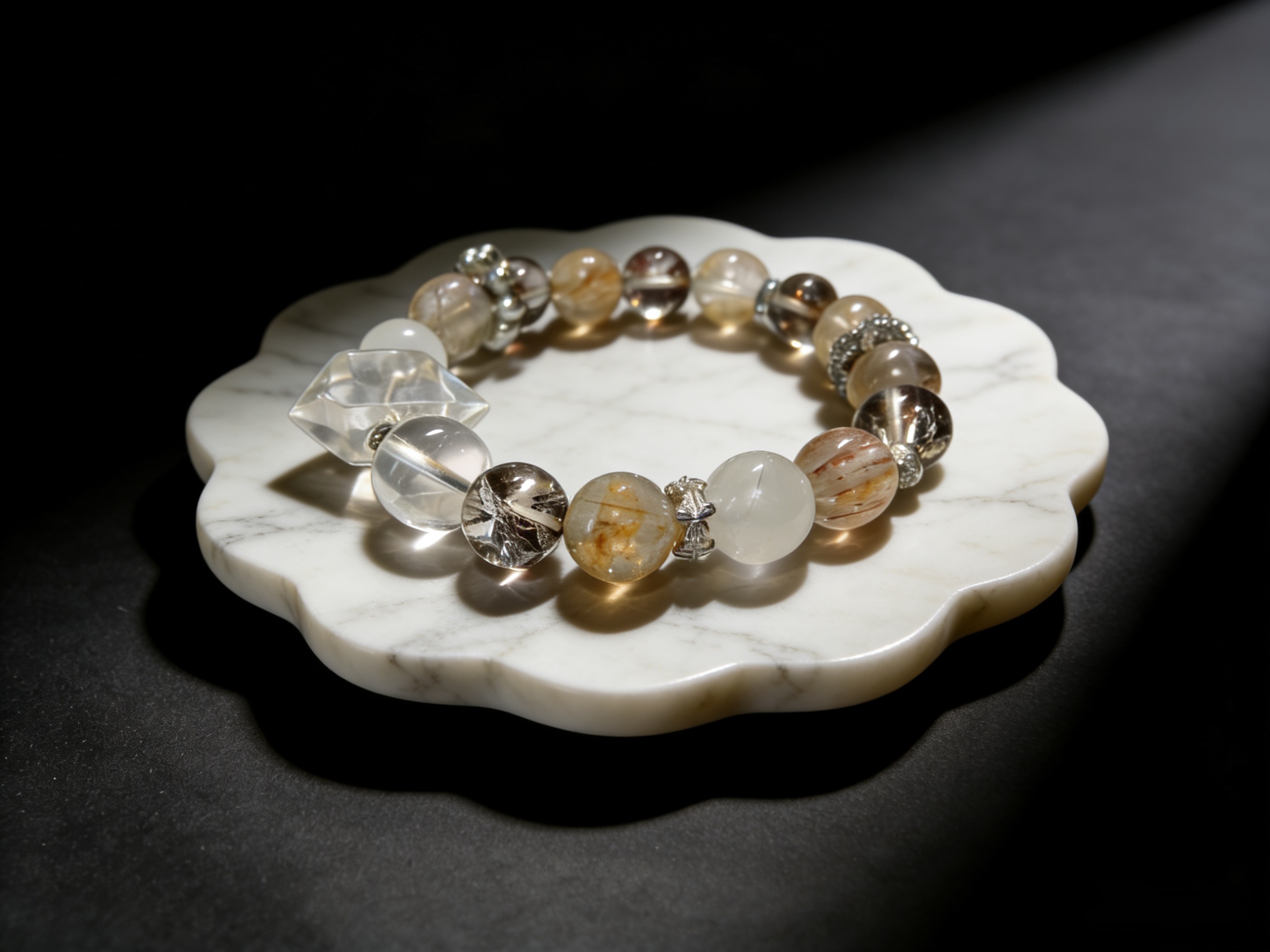 Yao Guang Five Elements Gold Element Crystal Bracelet