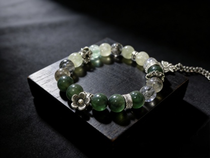 Five Elements Wood · Qing Xu Natural Crystal Bracelet of Wood Element