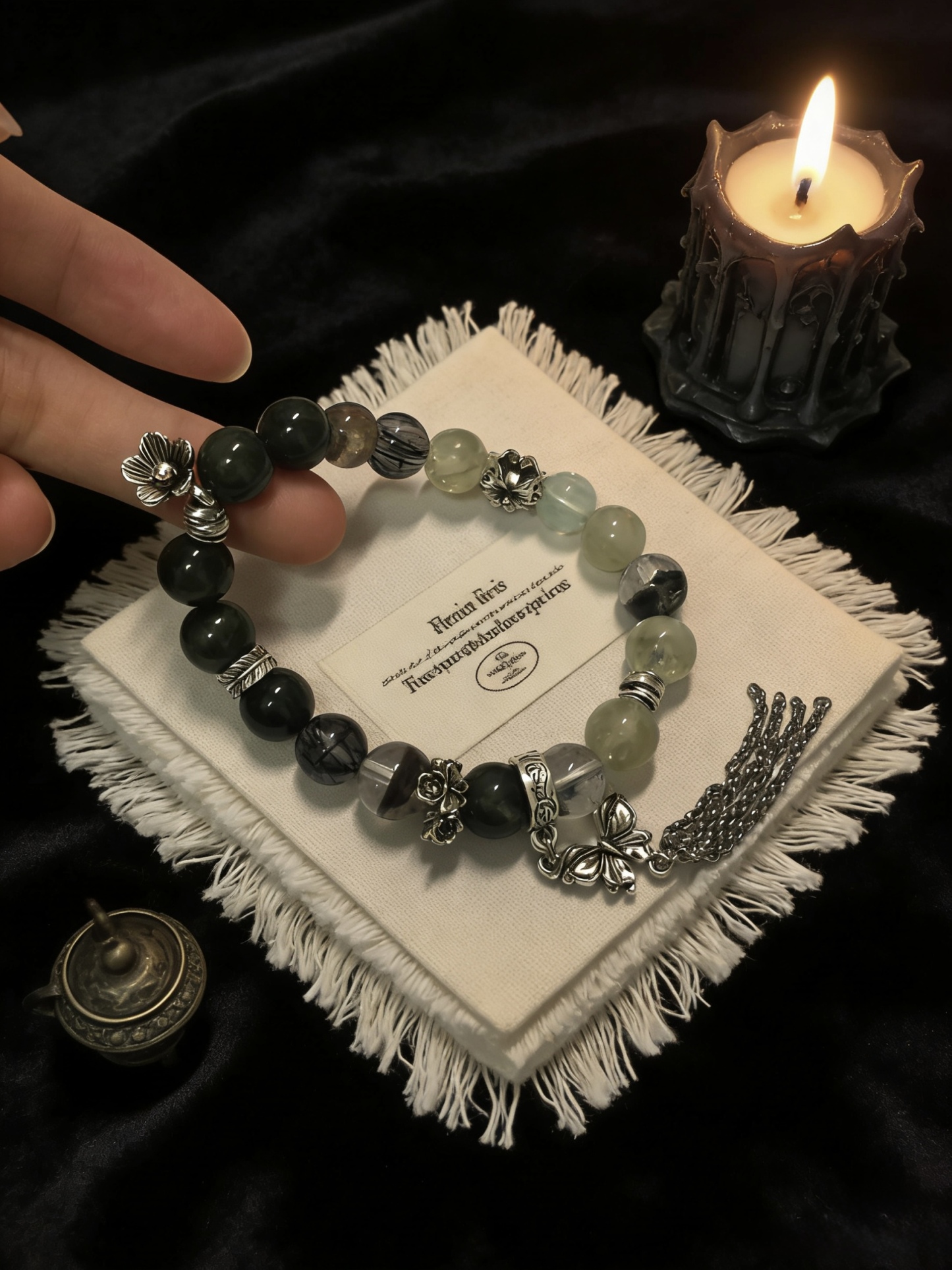 Five Elements Wood · Qing Xu Natural Crystal Bracelet of Wood Element