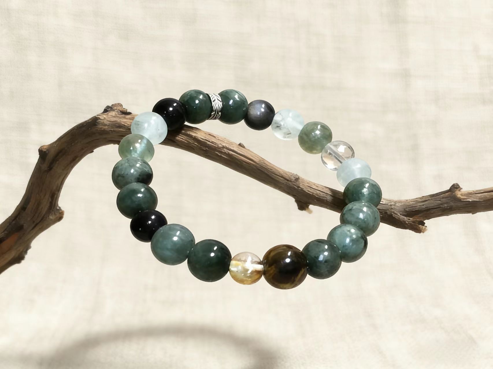 Zodiac Tiger・Yang Wood Luck-Enhancing Crystal Bracelet - Exclusive to Courageous Destiny for Five Elements Energy Gathering, Natural Crystal Bracelet