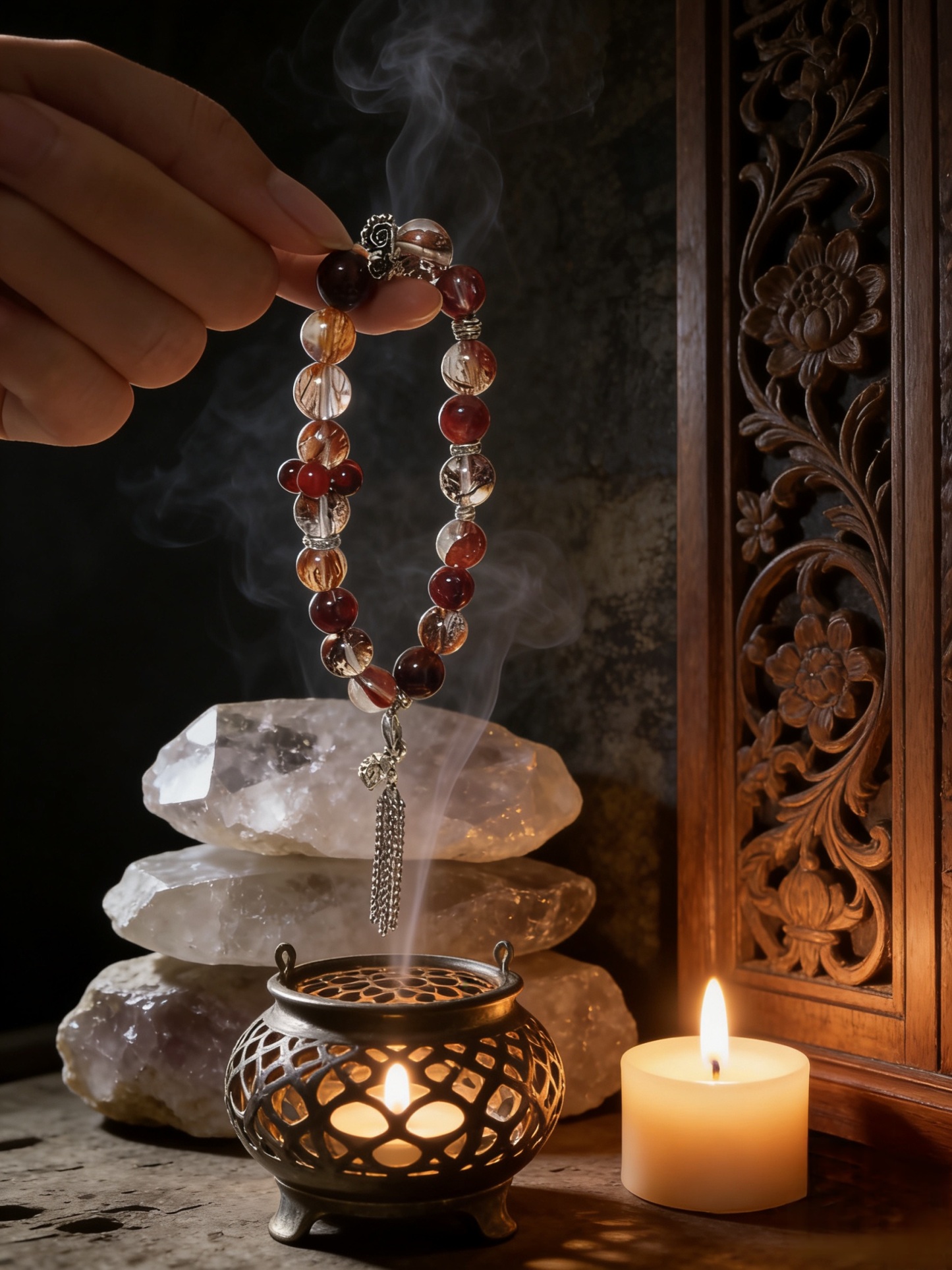 Five Elements Fire · Chi Yao Radiant Crystal Bracelet (Bright Blessing Style)