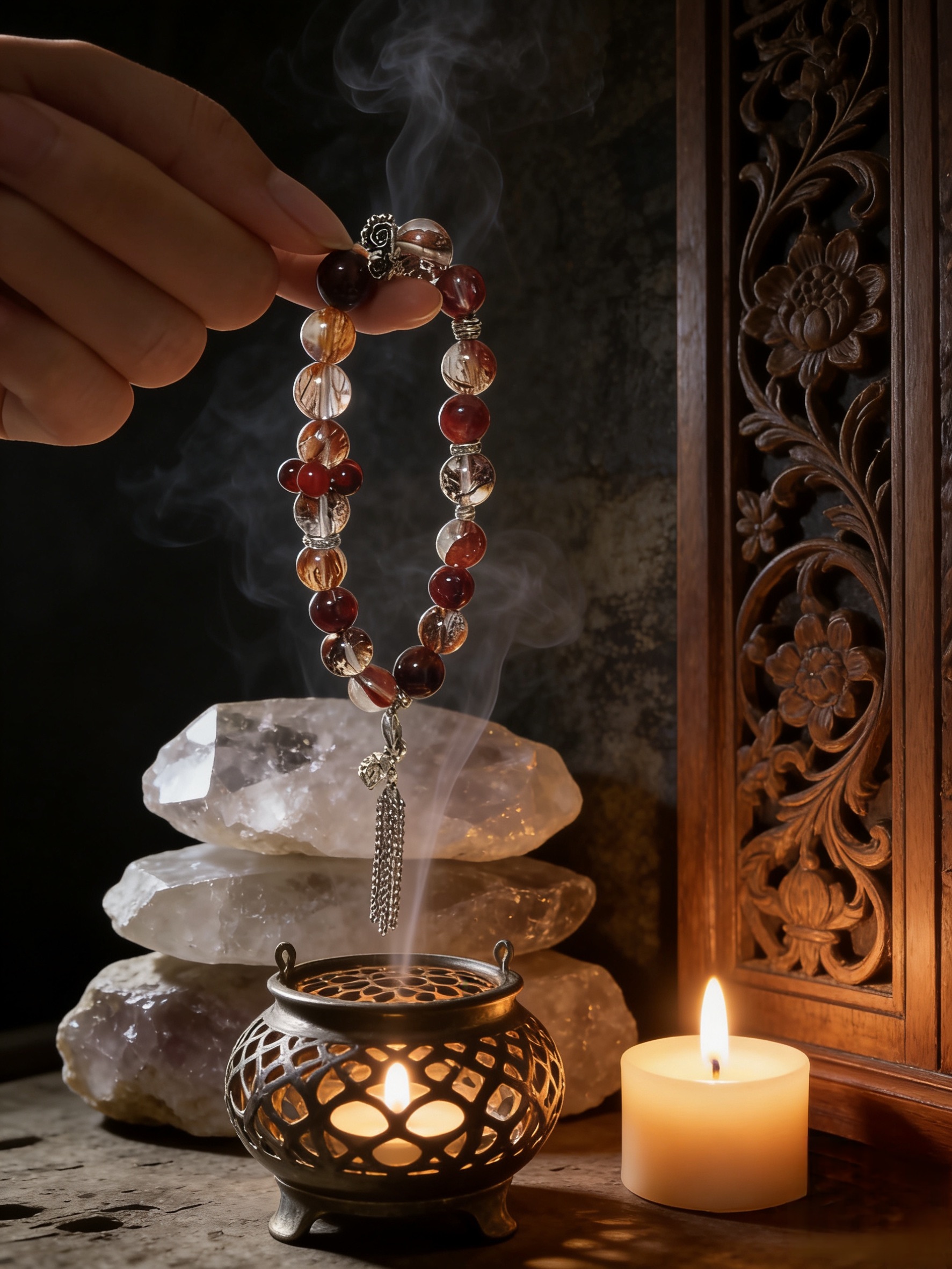 Five Elements Fire · Chi Yao Radiant Crystal Bracelet (Bright Blessing Style)