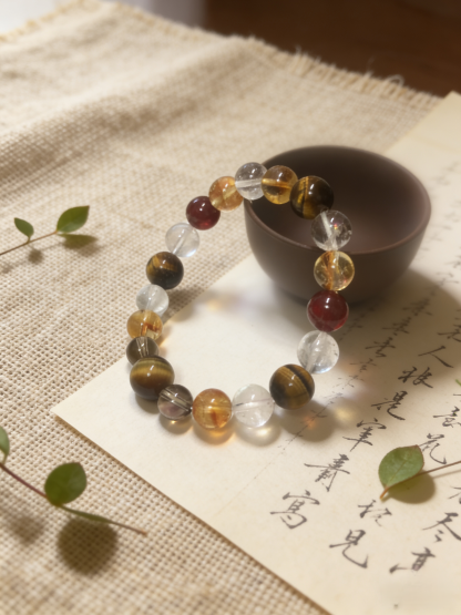 Zodiac Dragon・Yang Earth Fortune-Stabilizing Crystal Bracelet - Exclusive to Majestic Destiny for Blessing Gathering, Natural Crystal Bracelet