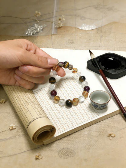 Zodiac Dragon・Yang Earth Fortune-Stabilizing Crystal Bracelet - Exclusive to Majestic Destiny for Blessing Gathering, Natural Crystal Bracelet