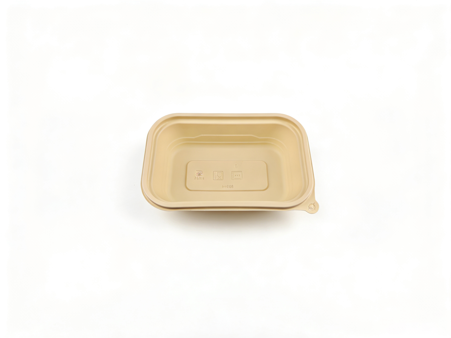 米色长方形 PP 打包盒（上 18×12cm / 下 14×8.3cm / 高 4.7cm）| 耐热可微波 | 外卖餐饮适用