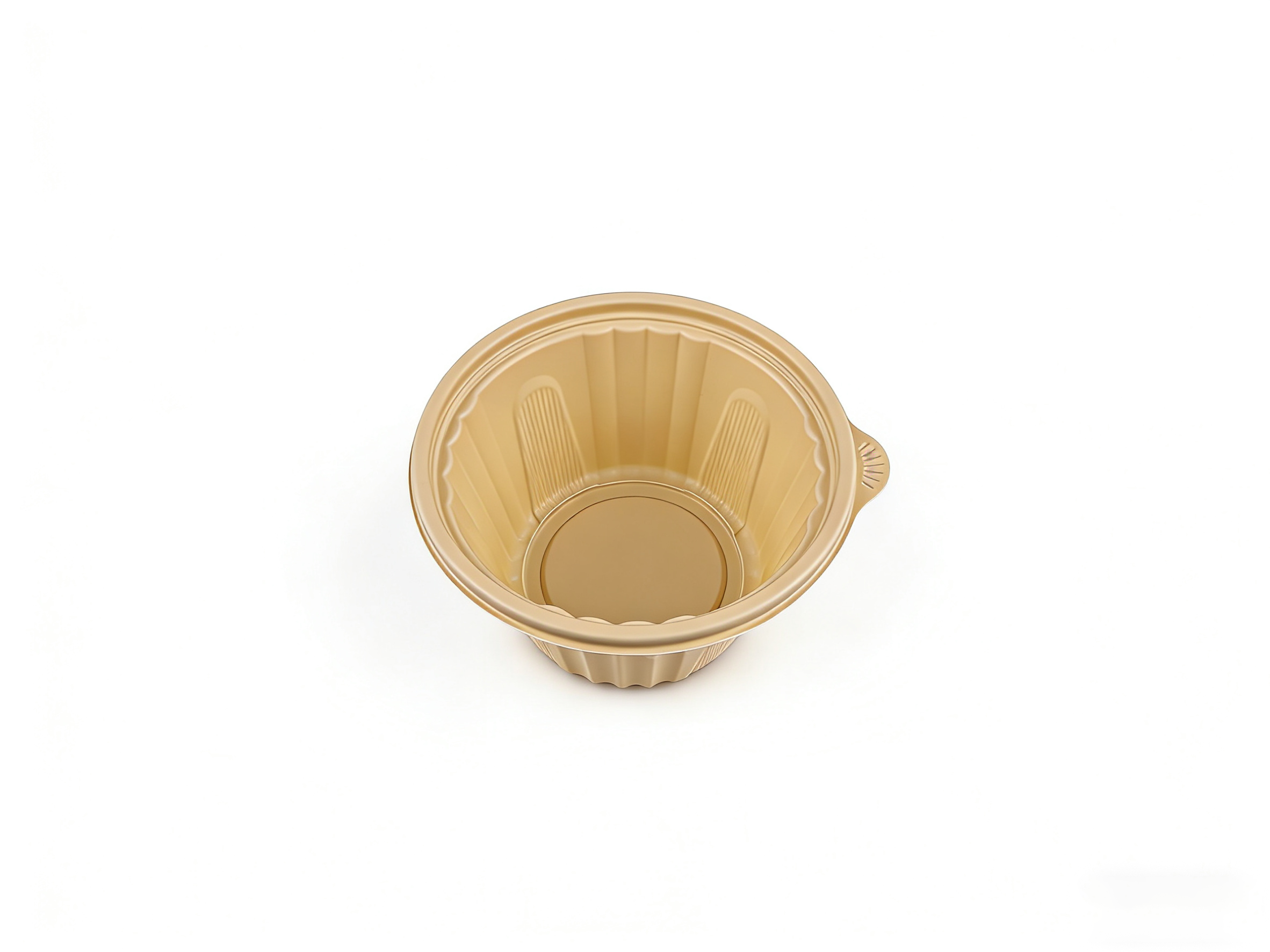 米色圆形 PP 打包盒（上径 18.3cm / 下径 12.5cm / 高 10.7cm）| 耐热防漏 | 外卖餐饮适用