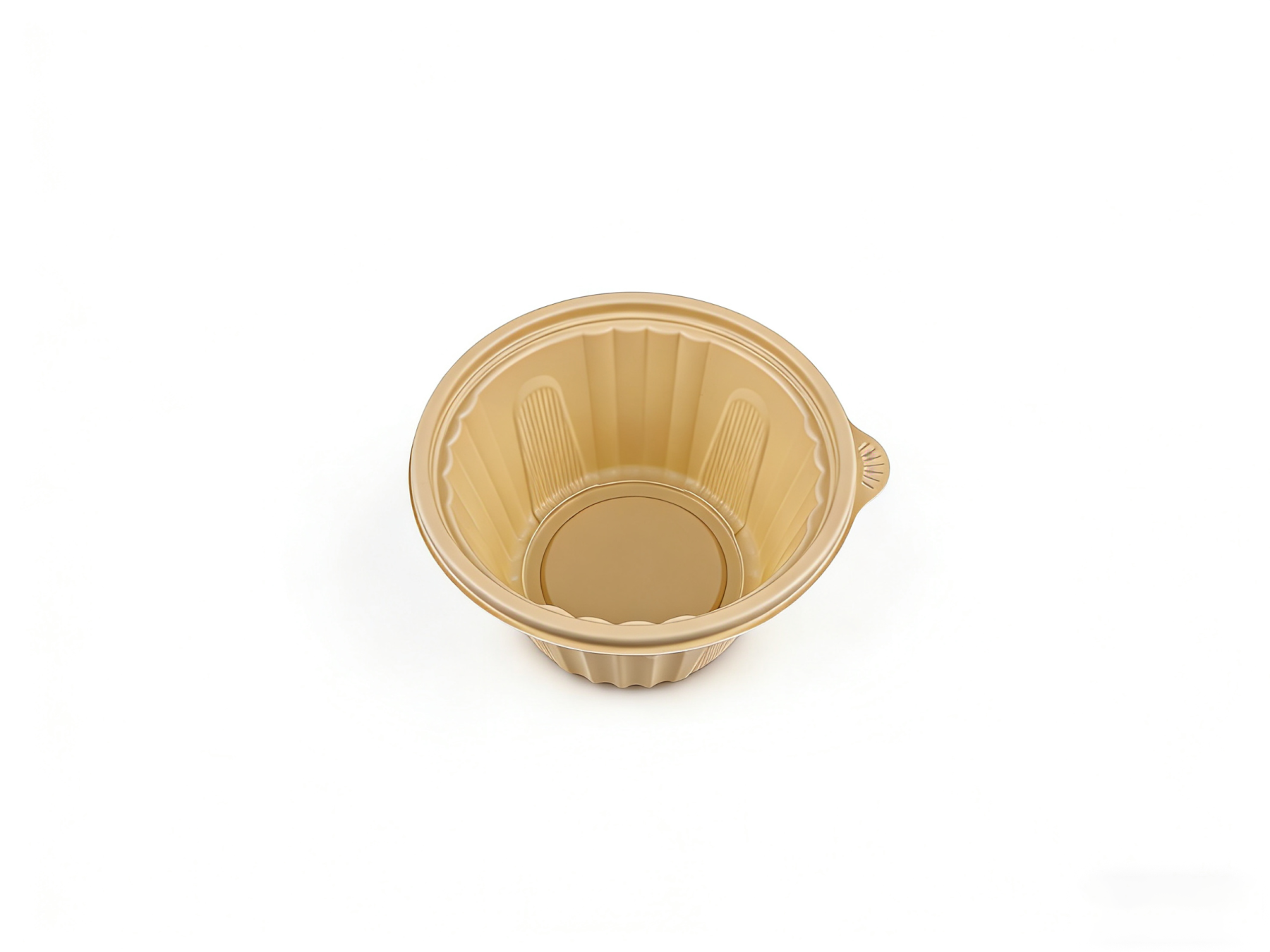 米色圆形 PP 打包盒（上径 18.3cm / 下径 12.5cm / 高 10.7cm）| 耐热防漏 | 外卖餐饮适用