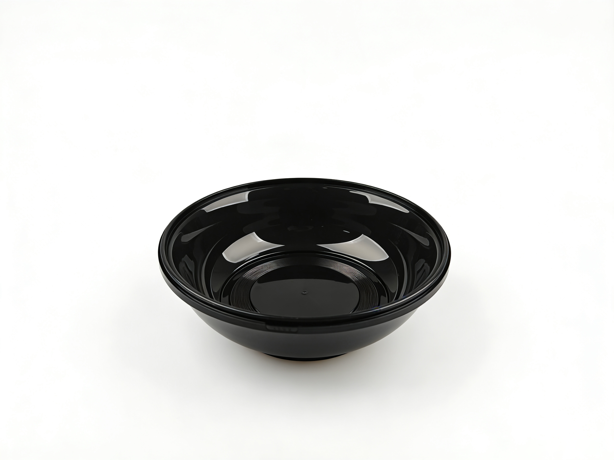 黑色 29.9cm 圆形 PP 打包盒（上径 29.9cm / 下径 19.2cm / 高 8.9cm）| 大容量耐热防漏 | 外卖餐饮适用