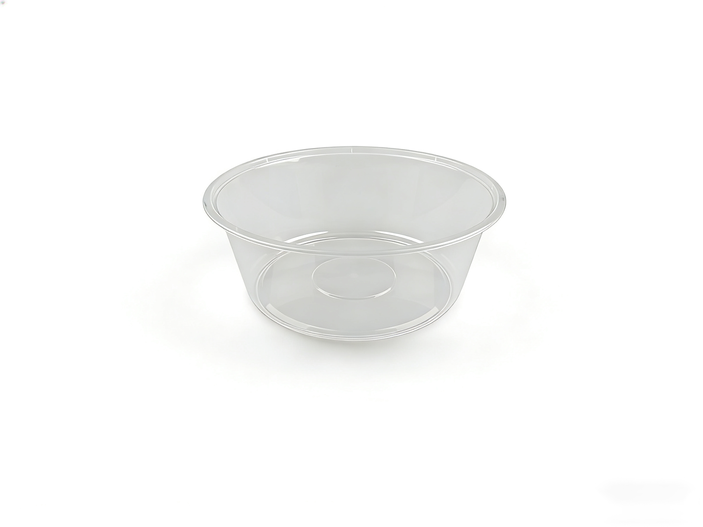 透明 23cm 圆形 PP 打包盒（上径 23cm / 下径 17.8cm / 高 8.8cm）| 耐热防漏 | 外卖餐饮适用