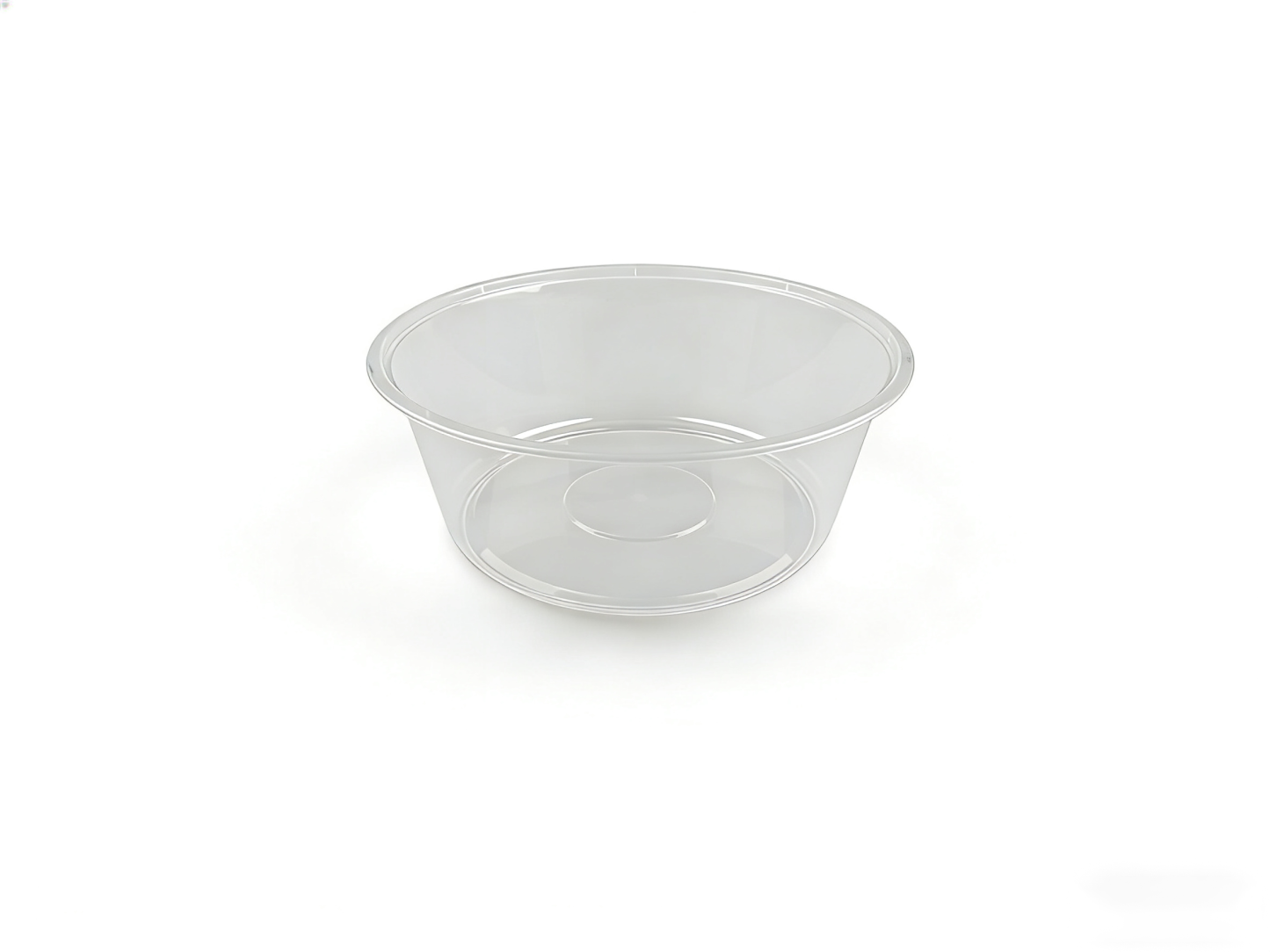 透明 23cm 圆形 PP 打包盒（上径 23cm / 下径 17.8cm / 高 8.8cm）| 耐热防漏 | 外卖餐饮适用