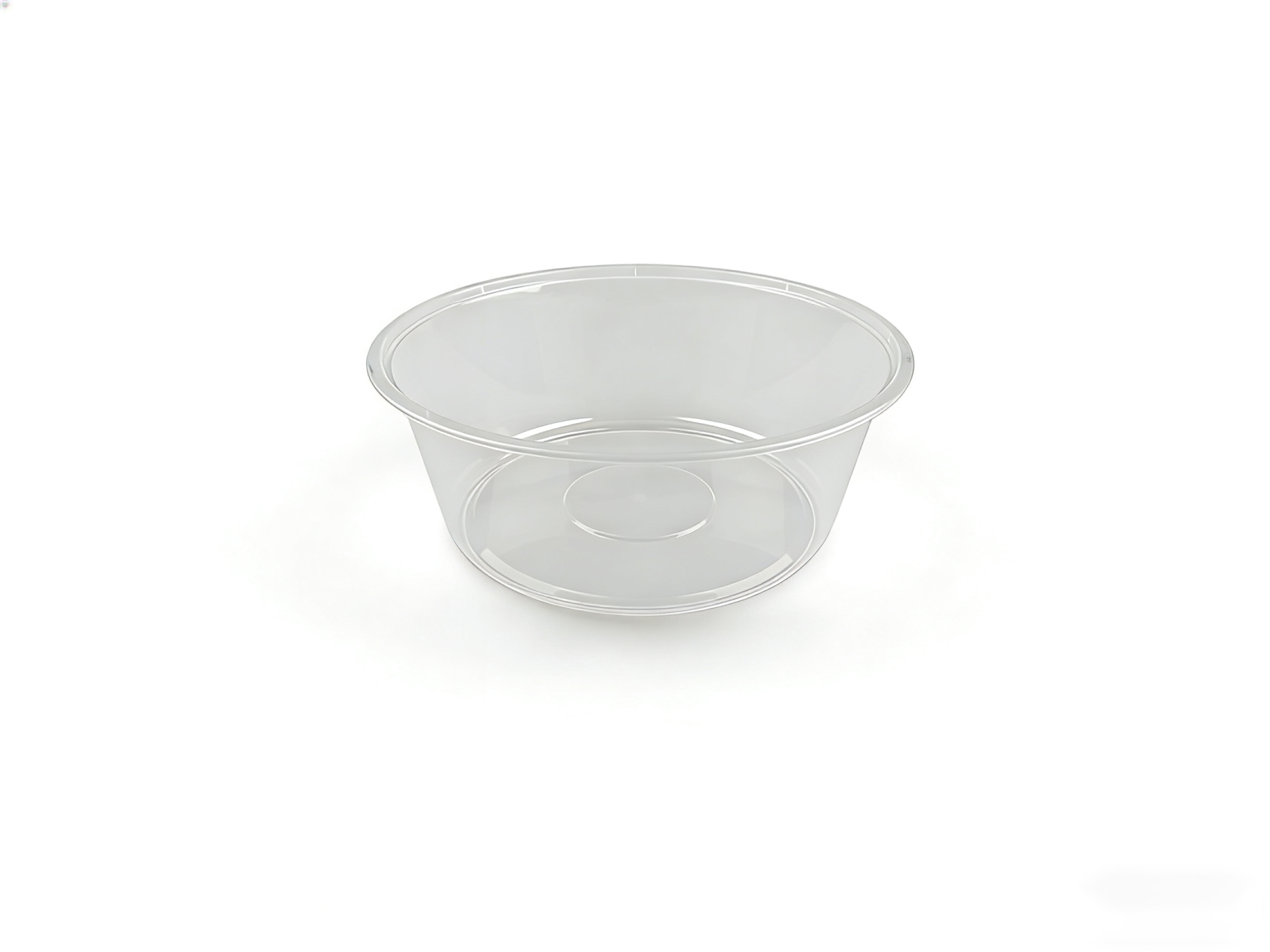 透明 23cm 圆形 PP 打包盒（上径 23cm / 下径 17.8cm / 高 8.8cm）| 耐热防漏 | 外卖餐饮适用