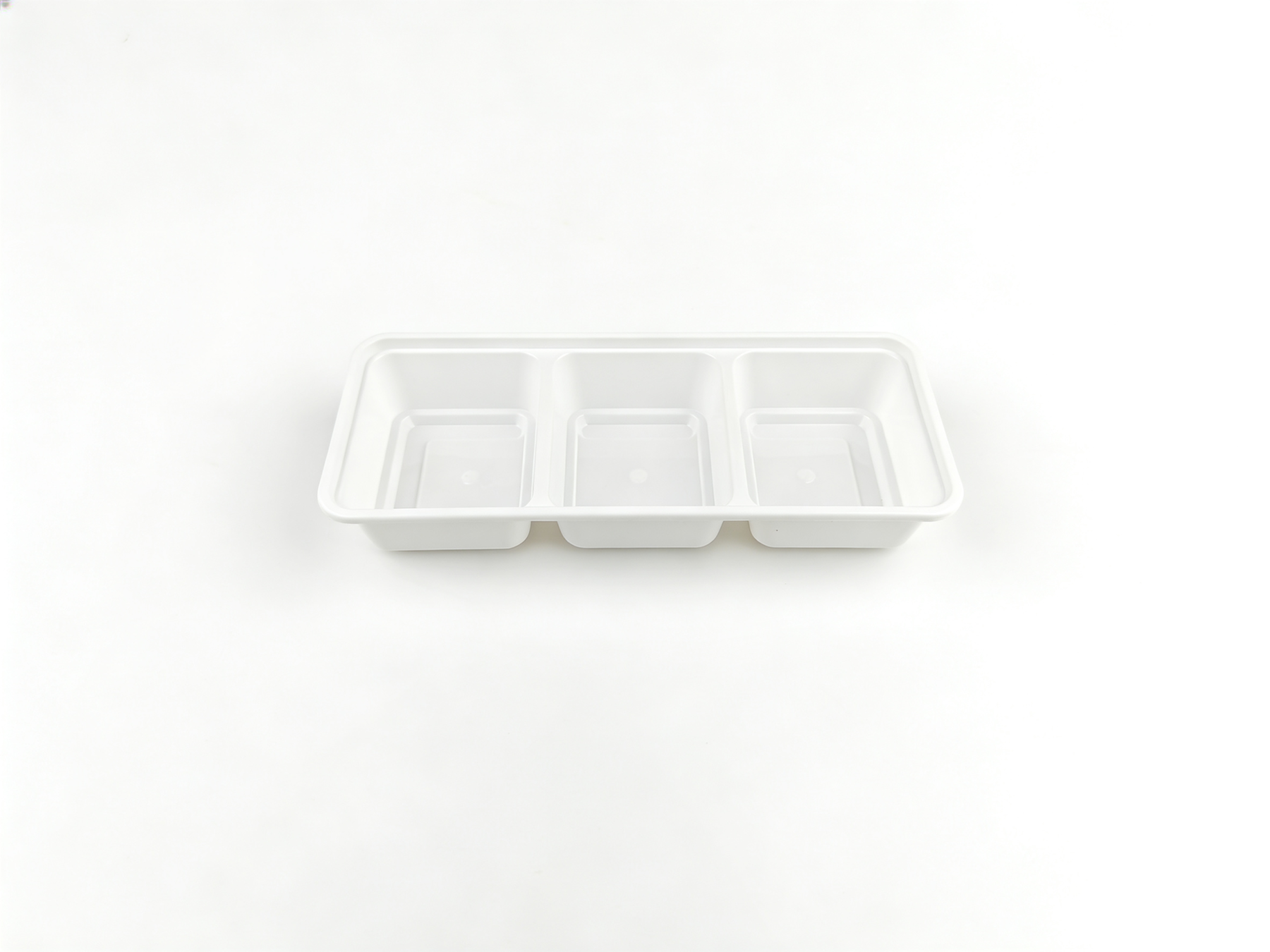 白色 22.5×9.5cm 三格 PP 打包盒 | 分餐专用 简约耐脏 | 外卖轻食适用 商品摘要