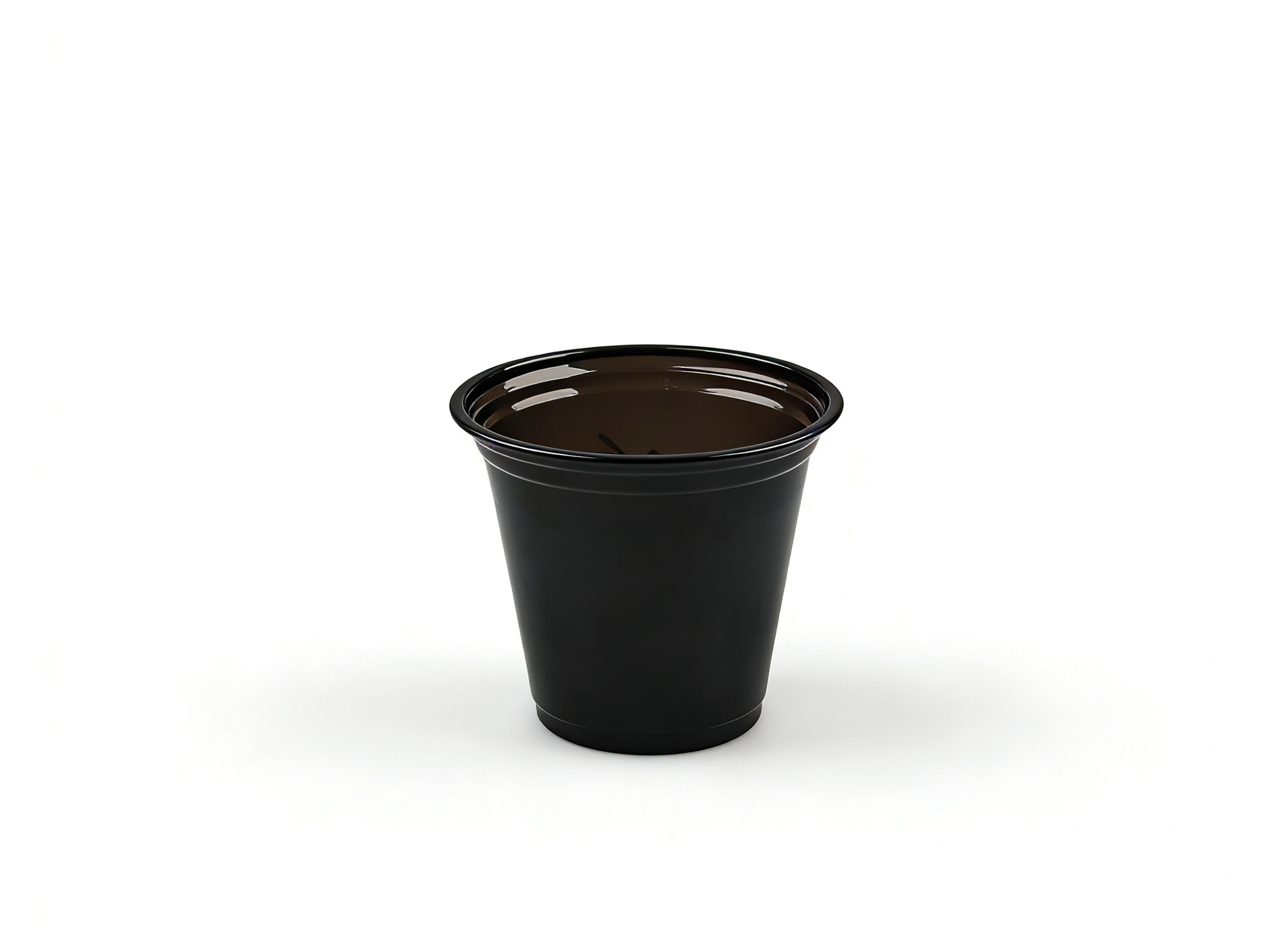 黑色 9×5.5×7.5cm 塑料圆杯 | 小容量餐食 / 酱料通用 防漏耐摔 | 外卖分装适用