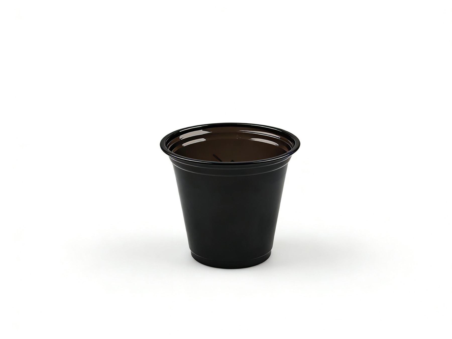 黑色 9×5.5×7.5cm 塑料圆杯 | 小容量餐食 / 酱料通用 防漏耐摔 | 外卖分装适用