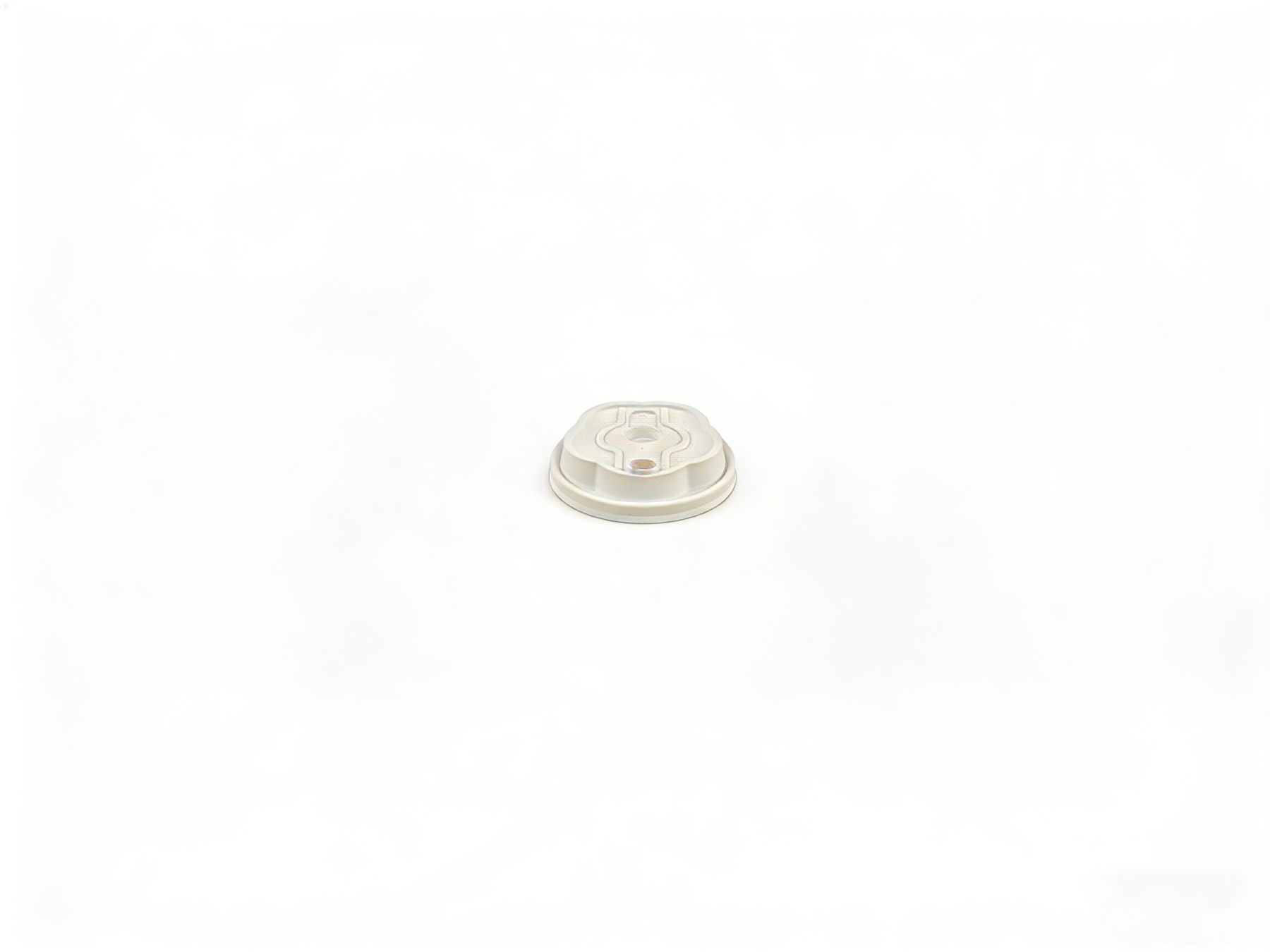 白色 9cm 圆形 PP 杯盖 | 密封防漏 适配中口径圆杯 | 饮品外卖适用