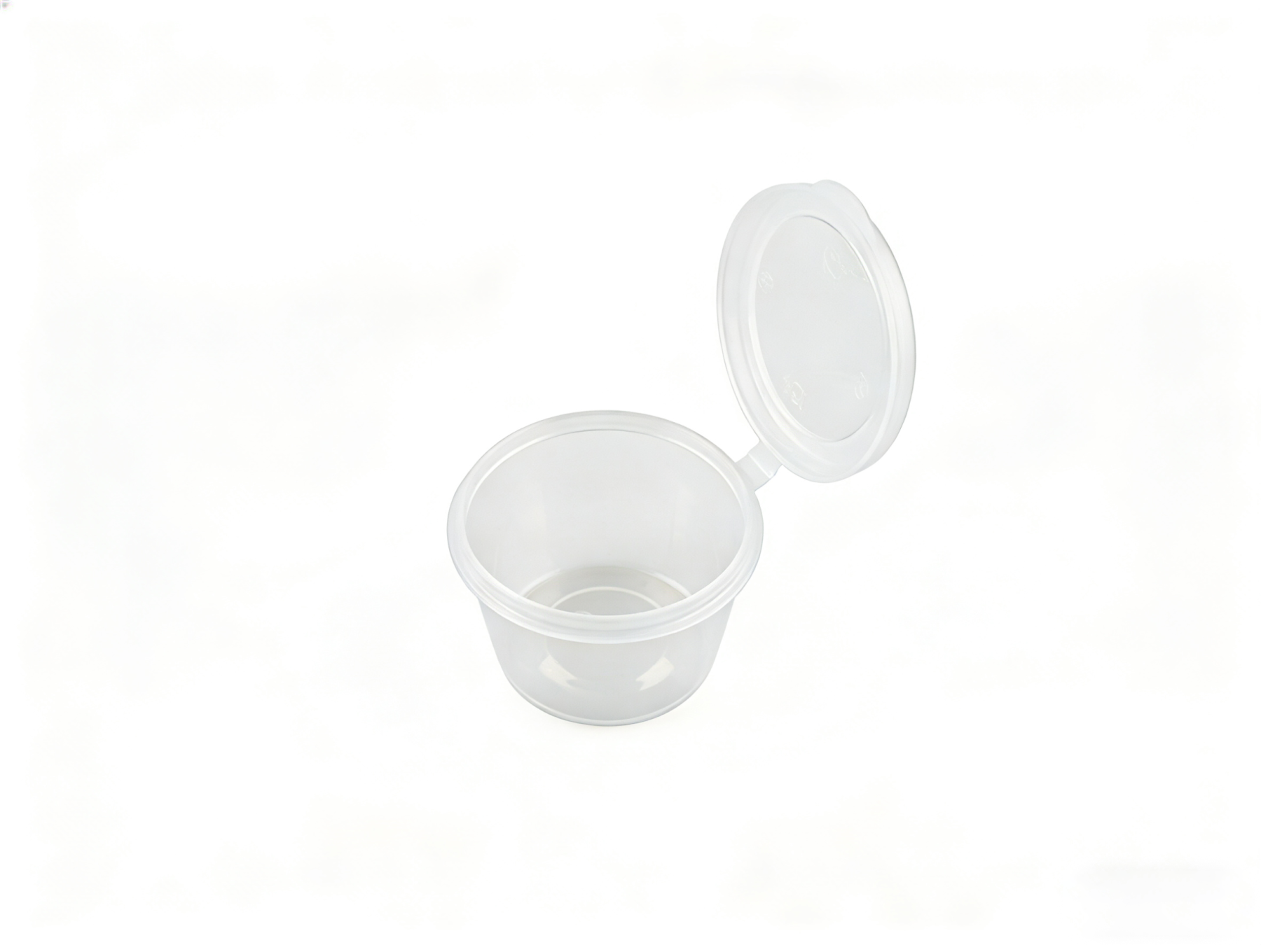透明 4×3×3cm 迷你塑料圆碗 | 小容量分装 翻盖密封 | 酱料 / 调料外卖适用