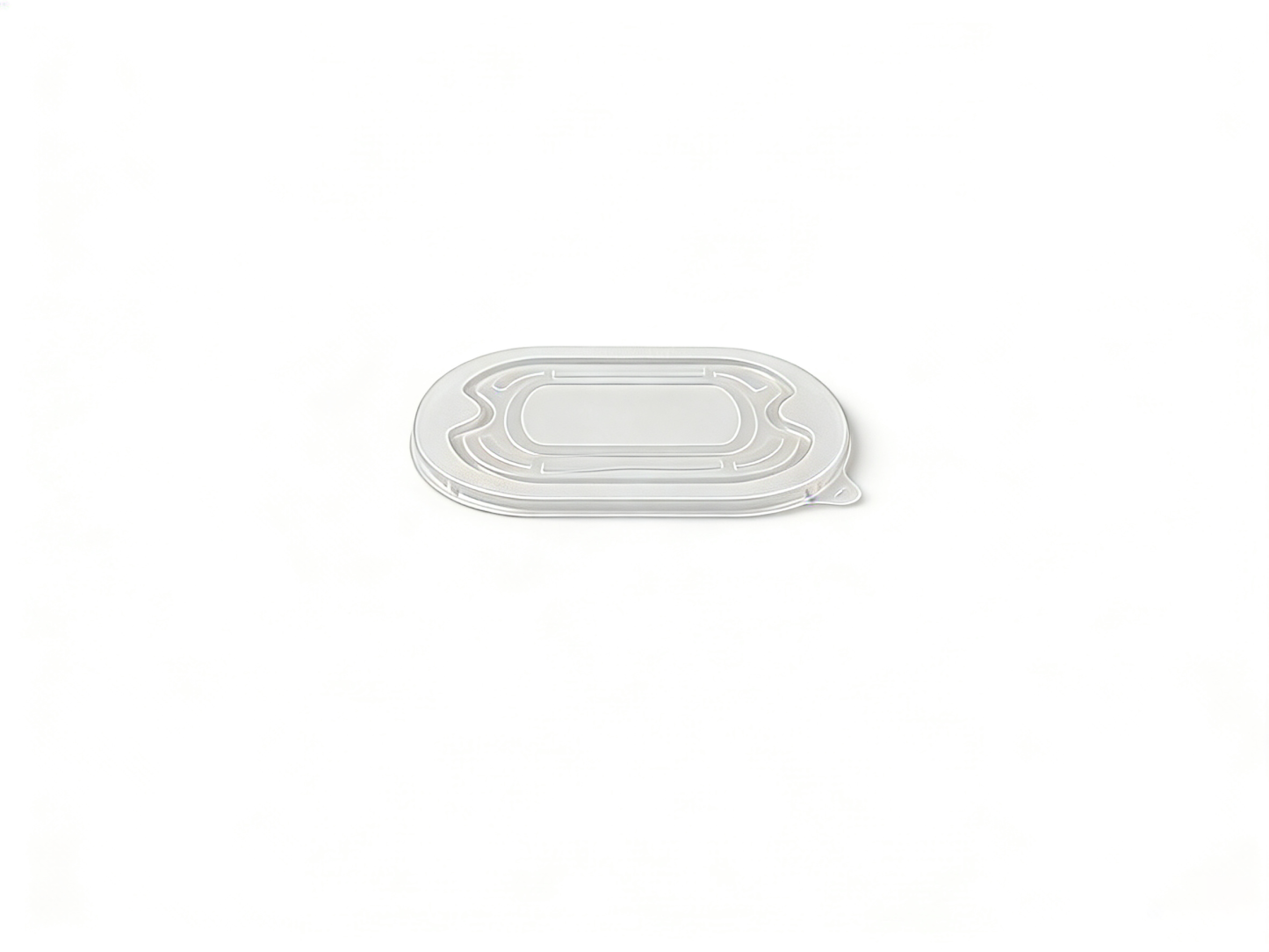 透明 21×16.6cm 椭圆形 PP 餐盒盖 | 密封防漏 适配椭圆餐盒 | 外卖餐食适用